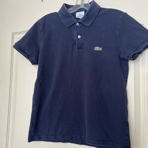 Lacoste Classic Polo Shirt Size 4 Mens Navy Blue 🐊